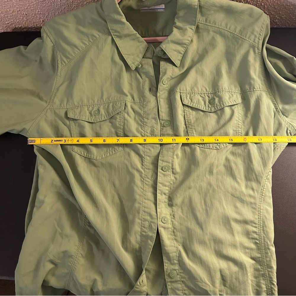 Columbia Women's Olive Green Omni Shade Protection Long Sleeve Size Xl - Picture 8 of 10